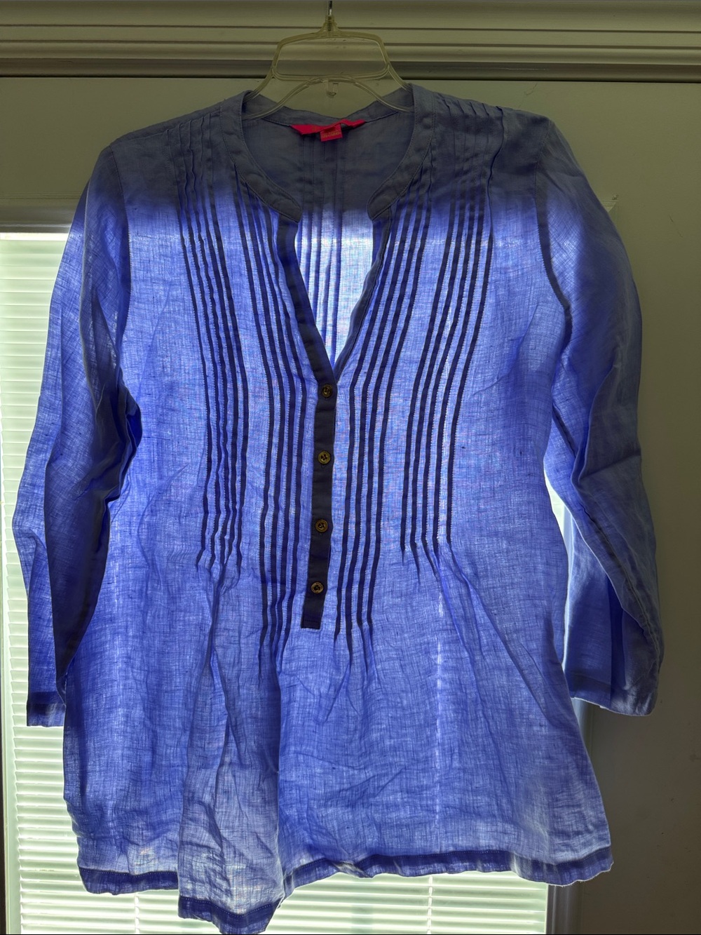 Lightweight Lilly Pulitzer Lilac Pintuck Tunic Top